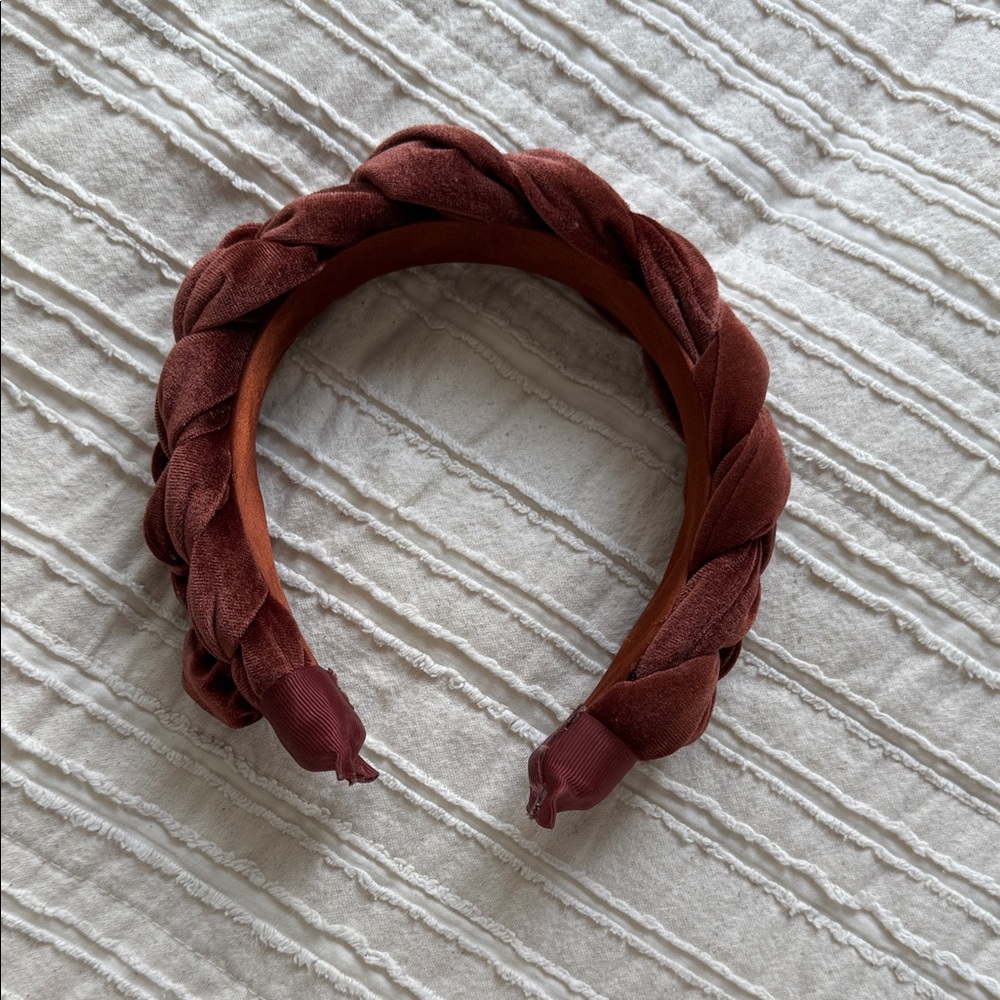 Braided Burgundy Headband